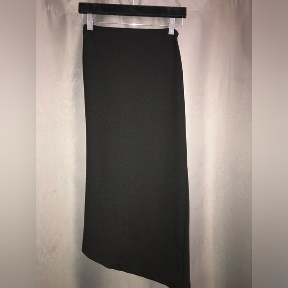 Zara asymmetrical black pencil midi black skirt size Small - Picture 2 of 3